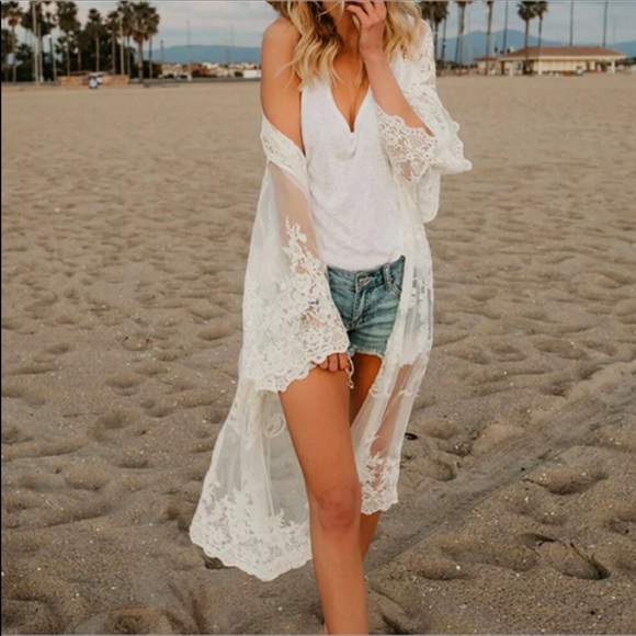 Laguna Girls Other - ✨RESTOCKED Boho Lace Coverup Kimono ✨